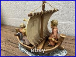 LARGE 1992 Goebel Hummel Figurine Land in Sight #190 Hum 530 WithMedal C. Columbus