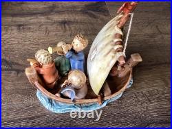 LARGE 1992 Goebel Hummel Figurine Land in Sight #190 Hum 530 WithMedal C. Columbus
