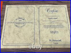 LARGE 1992 Goebel Hummel Figurine Land in Sight #190 Hum 530 WithMedal C. Columbus