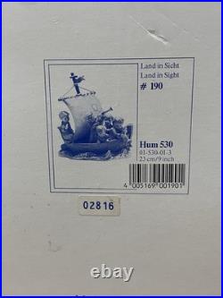 LARGE 1992 Goebel Hummel Figurine Land in Sight #190 Hum 530 WithMedal C. Columbus