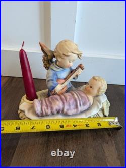 LARGE Goebel Hummel Angel & Baby Lullaby Candleholder 6 X 8 TMK 5 West Germany