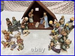 LOT 22 pieces Goebel Hummel 214 Nativity Set with House. Vintage. Christmas Scene