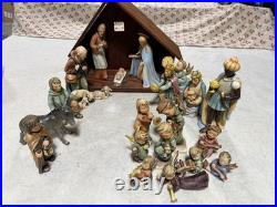 LOT 22 pieces Goebel Hummel 214 Nativity Set with House. Vintage. Christmas Scene