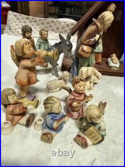 LOT 22 pieces Goebel Hummel 214 Nativity Set with House. Vintage. Christmas Scene