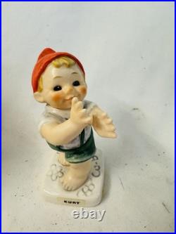 LOT 4 Goebel Hummel Gnome Figurine Co-Boy Dwarf Gretta Kurt Rose Rolf W Germany