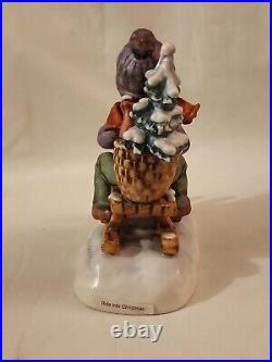 Large Goebel HummelRide Into Christmas#395 TMK6 Figurine Germany Artist Signed