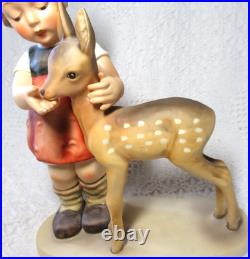 Large Hummel Friends Girl with Fawn, 11 Tall, 136/V, Goebel W. Germany