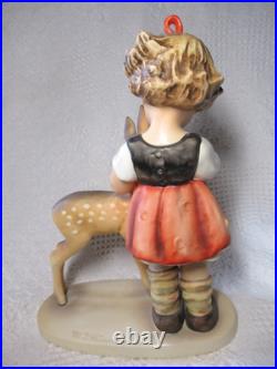 Large Hummel Friends Girl with Fawn, 11 Tall, 136/V, Goebel W. Germany