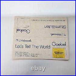 Let's Tell The World #487 M. I. Hummel Goebel Germany Figurine With Box