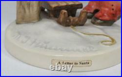 Lot 2 Goebel Hummel Figurines Letter To Santa #340 TMK6 First Snow #2035 TMK7