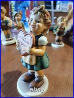 Lot OF 11 Hummel Goebel Porcelain Figure includes the wanderer and ski. Bonus