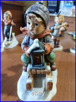 Lot OF 11 Hummel Goebel Porcelain Figure includes the wanderer and ski. Bonus