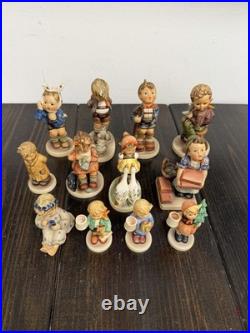 Lot of 12 Vintage Hummel Goebel Figurines 1 Has Damage All Others Excellent READ