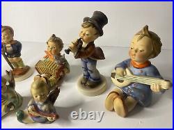 Lot of 7 Vintage Goebel HUMMEL Figurines West Germany 1950s Joyful Hiker Serenad