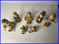 Lot of 7 Vintage Goebel HUMMEL Figurines West Germany 1950s Joyful Hiker Serenad