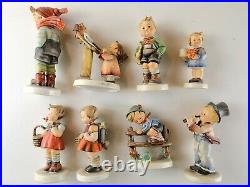 Lot of 8 Assorted Size, Vintage Goebel Hummel, VTG Porcelain Figurines