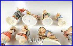 Lot of 8 Assorted Size, Vintage Goebel Hummel, VTG Porcelain Figurines