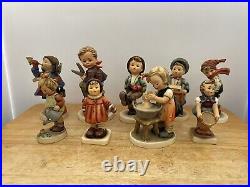Lot of 9 Vintage Goebel W. Germany Hummel Figurines All In Good Condition