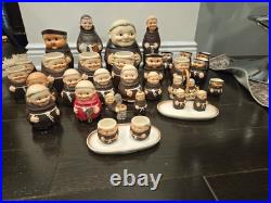 Lot of Mid Century Goebel Hummel Friar Tuck Monks Tableware West Germany 34 pcs