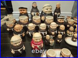 Lot of Mid Century Goebel Hummel Friar Tuck Monks Tableware West Germany 34 pcs