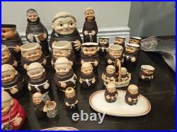 Lot of Mid Century Goebel Hummel Friar Tuck Monks Tableware West Germany 34 pcs