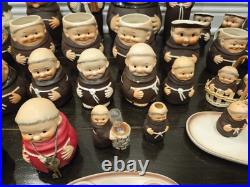 Lot of Mid Century Goebel Hummel Friar Tuck Monks Tableware West Germany 34 pcs