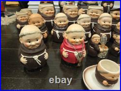 Lot of Mid Century Goebel Hummel Friar Tuck Monks Tableware West Germany 34 pcs