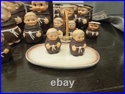 Lot of Mid Century Goebel Hummel Friar Tuck Monks Tableware West Germany 34 pcs