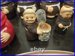 Lot of Mid Century Goebel Hummel Friar Tuck Monks Tableware West Germany 34 pcs