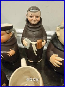 Lot of Mid Century Goebel Hummel Friar Tuck Monks Tableware West Germany 34 pcs