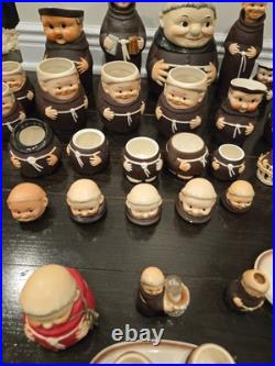 Lot of Mid Century Goebel Hummel Friar Tuck Monks Tableware West Germany 34 pcs