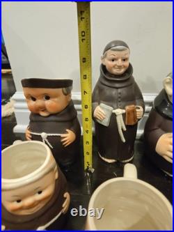 Lot of Mid Century Goebel Hummel Friar Tuck Monks Tableware West Germany 34 pcs