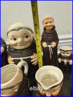 Lot of Mid Century Goebel Hummel Friar Tuck Monks Tableware West Germany 34 pcs
