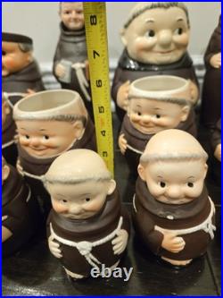 Lot of Mid Century Goebel Hummel Friar Tuck Monks Tableware West Germany 34 pcs