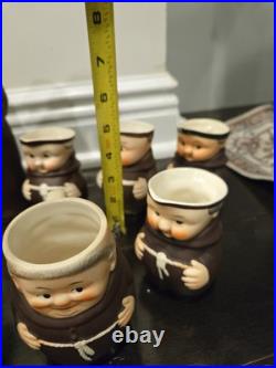 Lot of Mid Century Goebel Hummel Friar Tuck Monks Tableware West Germany 34 pcs