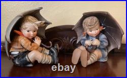 MI HUMMEL FIGURINES PAIR of 8 UMBRELLA BOY TMK3 & UMBRELLA GIRL TMK4 ONE OWNER MI HUMMEL FIGURINES PAIR of 8 UMBRELLA BOY TMK3 & UMBRELLA GIRL TMK4 ONE OWNER