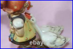 MJ Hummel GOOSE GIRL Crown Mark TMK 1 #47 Goebel Germany Figurine 7 1/2 Tall