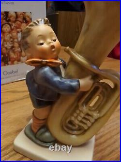 M. I. Hummel #271 Goebel Germany The Tuba Player Figure Box Signed Vtg Rare 61983