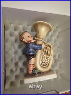 M. I. Hummel #271 Goebel Germany The Tuba Player Figure Box Signed Vtg Rare 61983