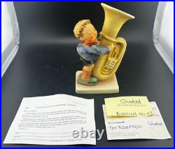 M. I. Hummel #437 Goebel Germany The Tuba Player Figure Box Signed Vtg Rare 1983