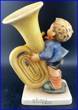 M. I. Hummel #437 Goebel Germany The Tuba Player Figure Box Signed Vtg Rare 1983