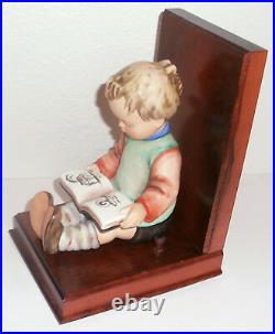M. I. Hummel Goebel Book Worm Boy & Girl Reading Figurines Bookends