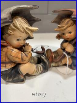 M. J. HUMMEL Goebel W. Germany Umbrella Boy & Girl Figurines Set 5