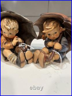 M. J. HUMMEL Goebel W. Germany Umbrella Boy & Girl Figurines Set 5