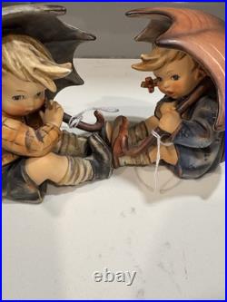 M. J. HUMMEL Goebel W. Germany Umbrella Boy & Girl Figurines Set 5