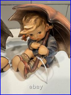 M. J. HUMMEL Goebel W. Germany Umbrella Boy & Girl Figurines Set 5