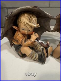 M. J. HUMMEL Goebel W. Germany Umbrella Boy & Girl Figurines Set 5