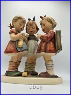 M. J. Hummel / Goebel Figurine 177/I TMK-5 School Girls Knitting 7.5 W. Germany