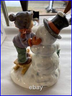M. J. Hummel Goebel Making New Friends Made In Germany Snowman Figurine