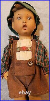 Male Doll MJ Hummel Goebel West Germany Rare 1st Edition Sessl Vinyl READ